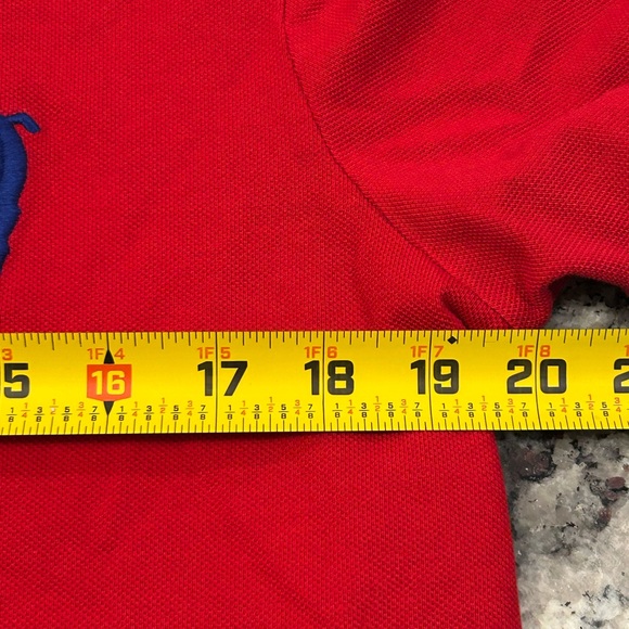 Polo Ralph Lauren Y2k Big Pony American Flag Red Men’s Polo Shirt M Custom Fit - Picture 9 of 9